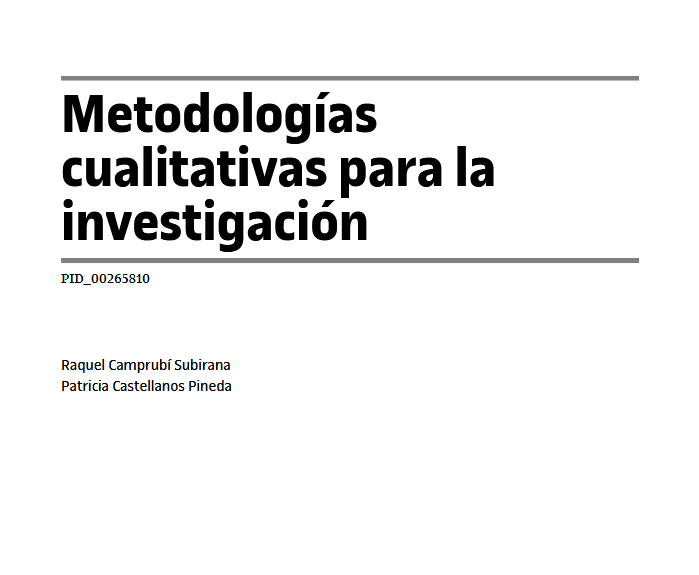 Portada de Metodologías cualitativas para la investigación