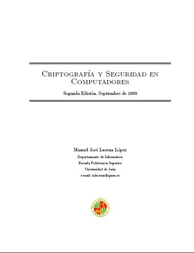 Portada de Criptografía y seguridad en computadores