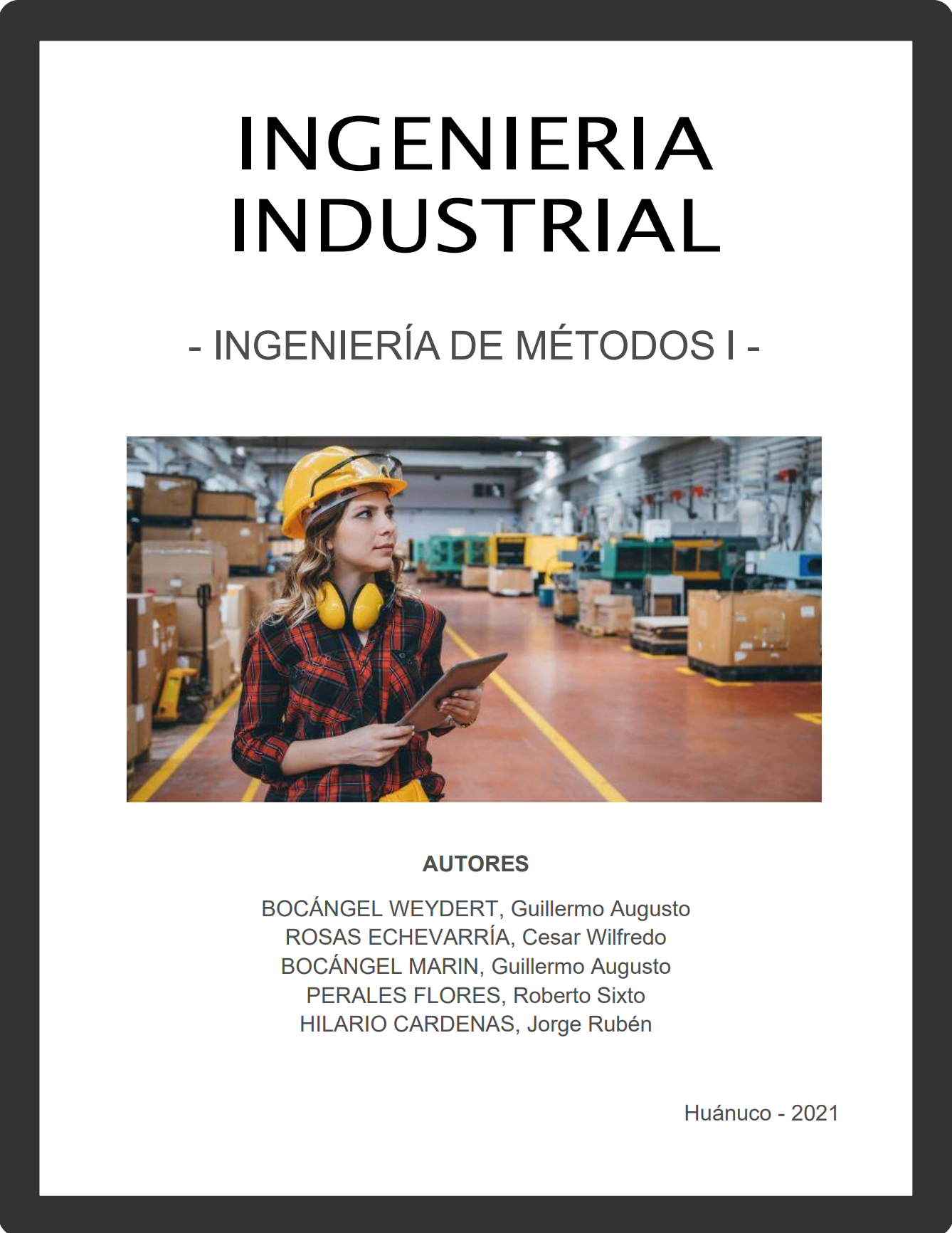 Portada de Ingeniería de Métodos I
